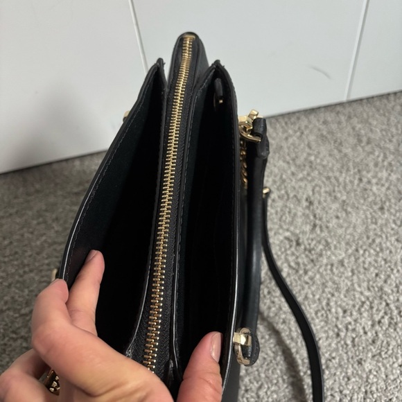 Michael Kors Black Crossbody with Gold Accents - Picture 4 of 10